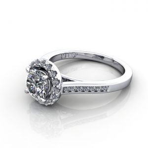 Round Engagement Ring, Platinum, RH4, LF