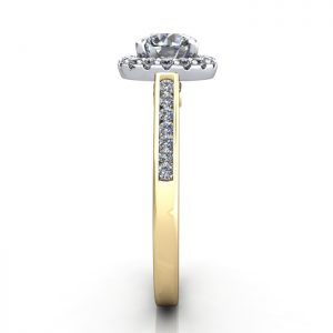 Round Engagement Ring, Yellow Gold, RH4, SV