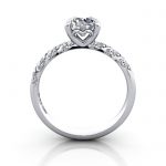 Solitaire ring with twist accent, RSA7, Plat, TF Solitaire ring with twist accent, RSA7, Plat, TF