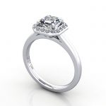 Video-Asscher Engagement Ring, Platinum, RH1, 3D
