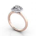 Video-Asscher Engagement Ring, Rose Gold, RH1, 3D Video-Asscher Engagement Ring, Rose Gold, RH1, 3D