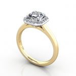 Video-Asscher Engagement Ring, Yellow Gold, RH1, 3D Video-Asscher Engagement Ring, Yellow Gold, RH1, 3D