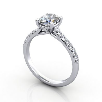 Diamond Solitaire RSA44 Round Platinum 3D