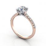 Video-Diamond Solitaire RSA44 Oval Rose 3D Video-Diamond Solitaire RSA44 Oval Rose 3D