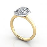 Video-Emerald Engagement Ring, Yellow Gold. RH1, 3D Video-Emerald Engagement Ring, Yellow Gold. RH1, 3D