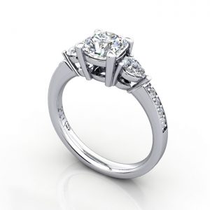 Video-Engagement Ring, PLAT, Cushion, RSA5, 3D