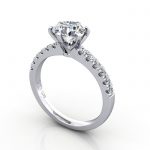 Video-Engagement Ring, Platinum, Round, RSA6, 3D Video-Engagement Ring, Platinum, Round, RSA6, 3D