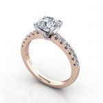 Video-Engagement Ring, RG, Round Brilliant cut diamond, RSA4, 3D Video-Engagement Ring, RG, Round Brilliant cut diamond, RSA4, 3D