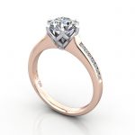 Video-Engagement Ring, RG, Round diamond, RSA3, 3D