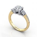 Video-Engagement Ring, YG, Cushion, RSA5, 3D Video-Engagement Ring, YG, Cushion, RSA5, 3D