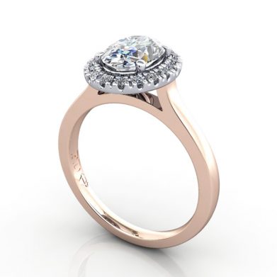 Thumb-Halo Diamond Ring WG - 3D RH8