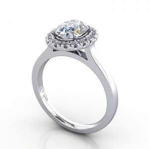 Video-Halo Diamond Ring WG - 3D RH8