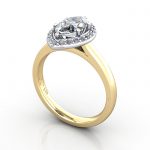 Video-Marquise Engagement Ring, YG, RH1, 3D