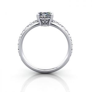 Vintage Engagement Ring, RV1, Oval, Platinum, TF