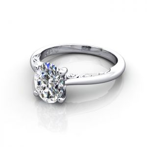 Vintage Engagement Ring, RV3, Oval, Platinum, LF