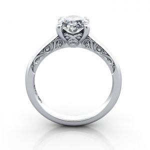Vintage Engagement Ring, RV3, Oval, Platinum, TF