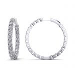Diamond Hoops Earrings