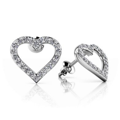 Diamond Heart Earrings