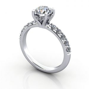 Solitaire Accent Diamond Rings