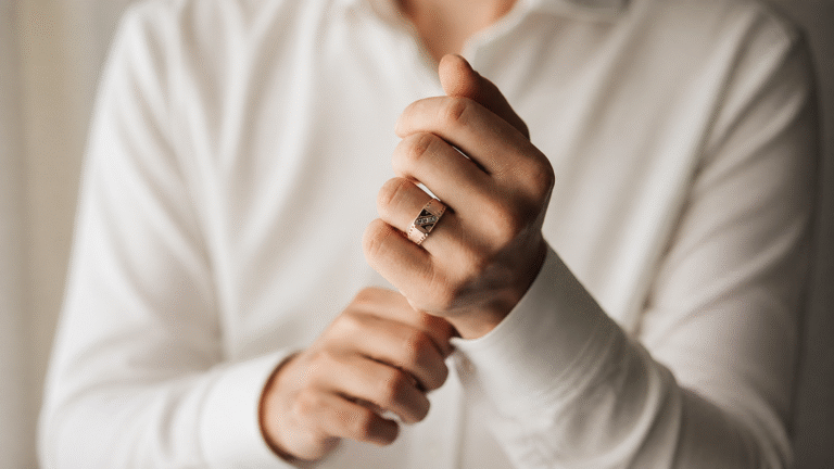 Mens Yellow Gold Diamond Signet Ring