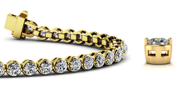 Diamond Bracelet SB778 Yellow Gold image1