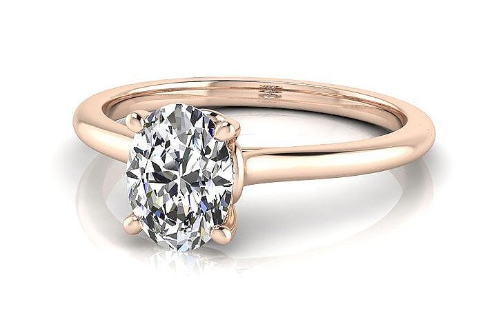 Oval Engagement Ring RS1 Rose Gold