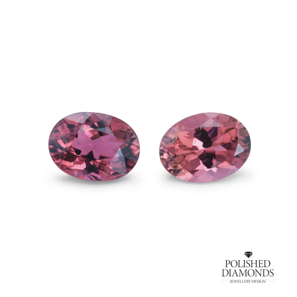 Pink Tourmaline Oval Gemstones
