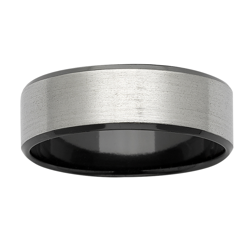 Black Zirconium Wedding Ring PD609Z Black Zirconium Wedding Ring PD609Z
