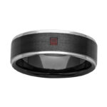 Black Zirconium Wedding Ring PDAR801Z - ruby