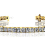Princess Diamond Tennis Bracelet Yellow Gold SB847