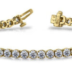 Diamond Tennis Bracelet SB845 Yellow Gold
