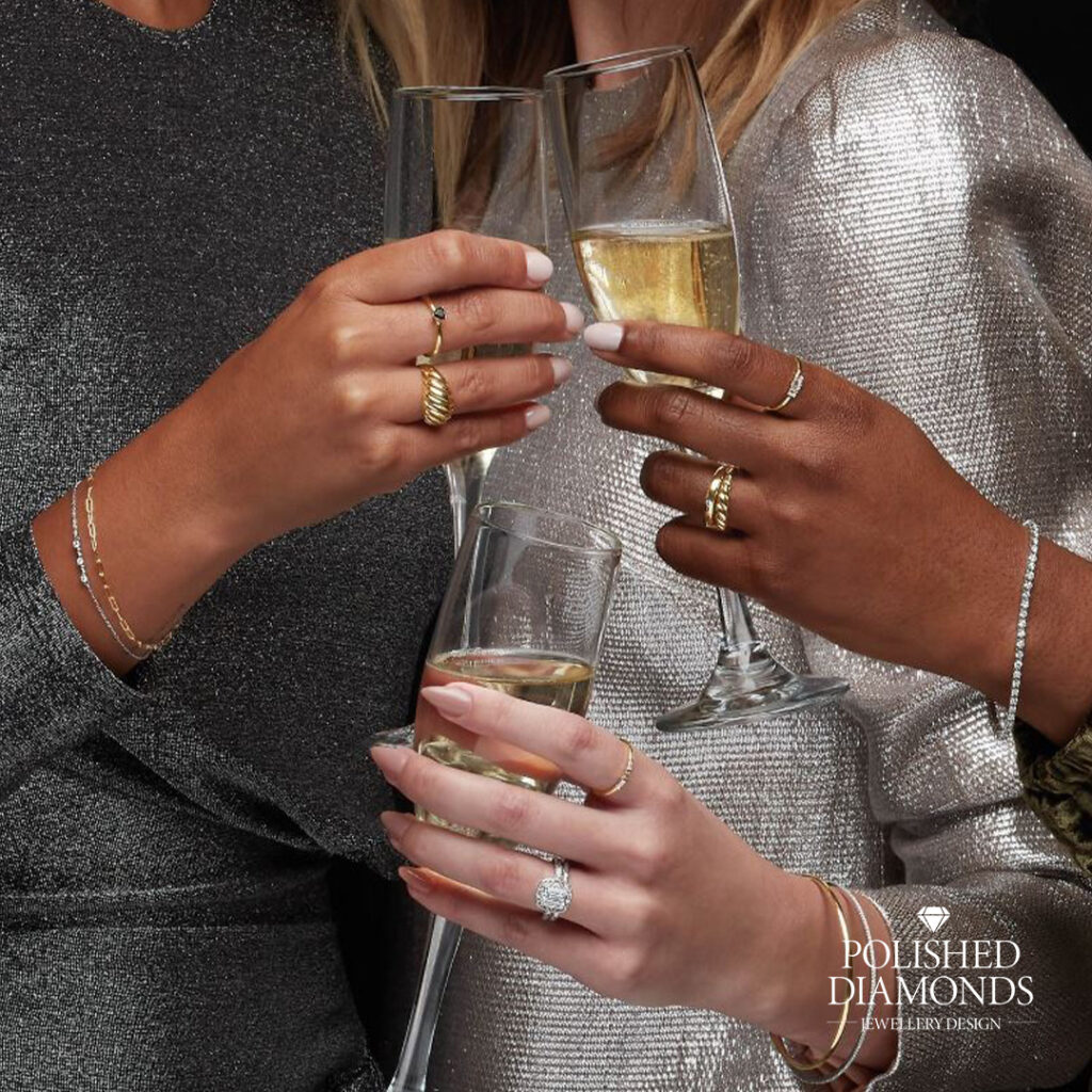 Luxury jewellery rings and bracelets styled 