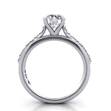 Round Engagement Ring Platinum RS50 TF