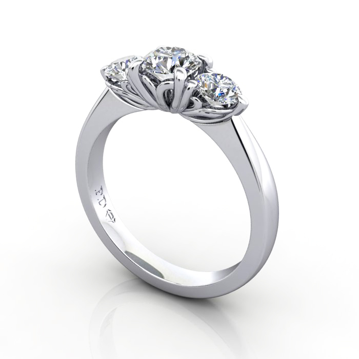 Trilogy Diamond Engagement Ring