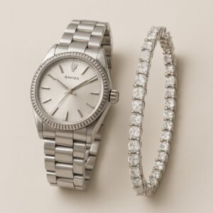 Diamond Bracelet and Watch Image