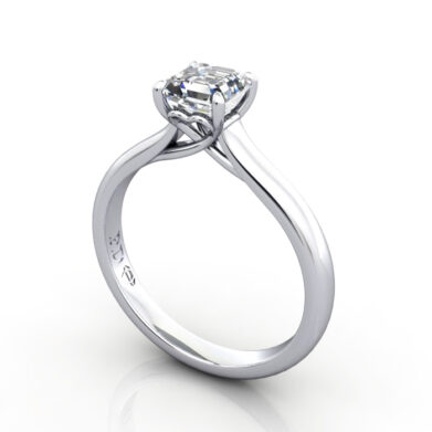 Asscher cut Diamond Ring white gold image