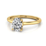 Oval Diamond Ring RS1 Yellow Gold LF