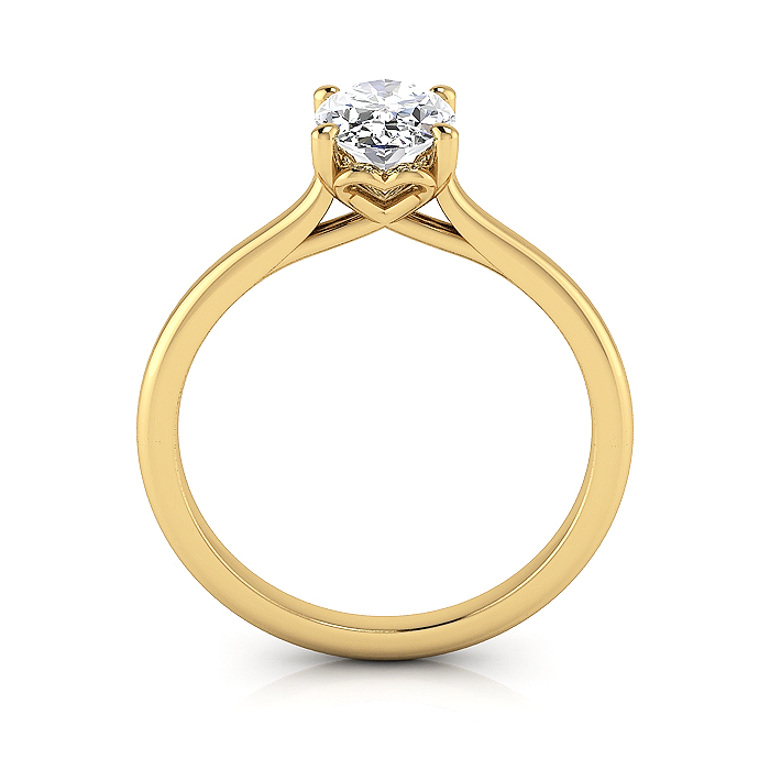 Oval cut Diamond Ring RS1 Yellow Gold TF