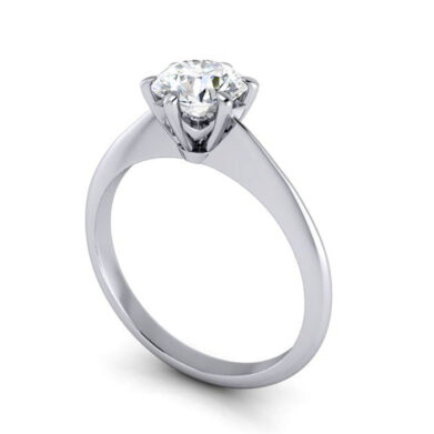 Thumb Diamond Ring RS4 White Gold 3D