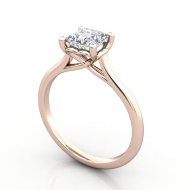 Princess cut Diamond Ring Rose Gold Image