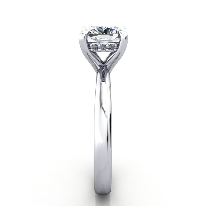 Cushion Diamond Ring Platinum RS51 SV Cushion Diamond Ring Platinum RS51 SV
