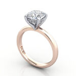 Cushion Diamond Ring Rose Gold RS51 3D