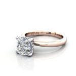 Cushion Diamond Ring Rose Gold RS51 LF