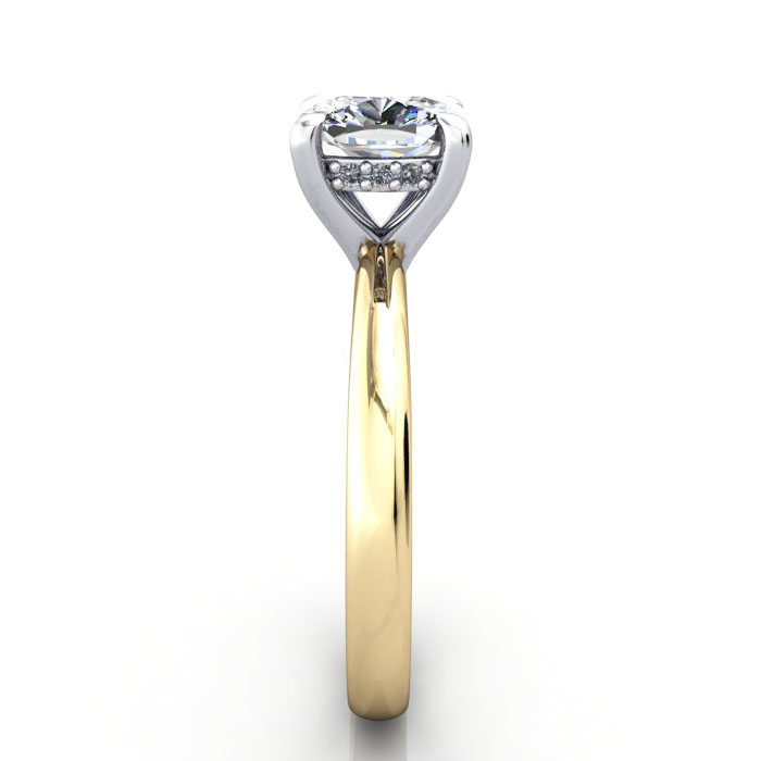 Cushion Diamond Ring Yellow Gold RS51 SV Cushion Diamond Ring Yellow Gold RS51 SV