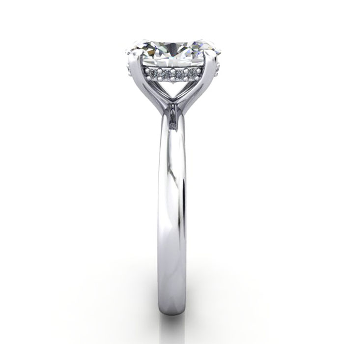 Oval Diamond Ring Platinum RS51 SV