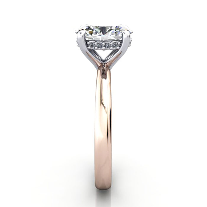Oval Diamond Ring Rose Gold RS51 SV