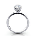 Oval Diamond Ring White Gold RS51 TF