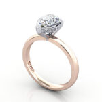 Pear Diamond Ring Rose Gold RS51 3D Pear Diamond Ring Rose Gold RS51 3D