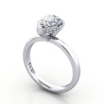 Pear Diamond Ring White Gold RS51 3D Pear Diamond Ring White Gold RS51 3D