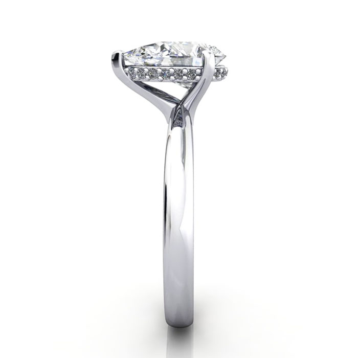 Pear Diamond Ring White Gold RS51 SV Pear Diamond Ring White Gold RS51 SV